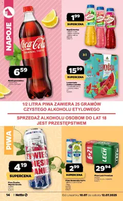 Netto gazetka - Spożywcza od 10.07.2025 | Strona: 14 | Produkty: Piwo Somersby, Mięta, Piwo, Somersby