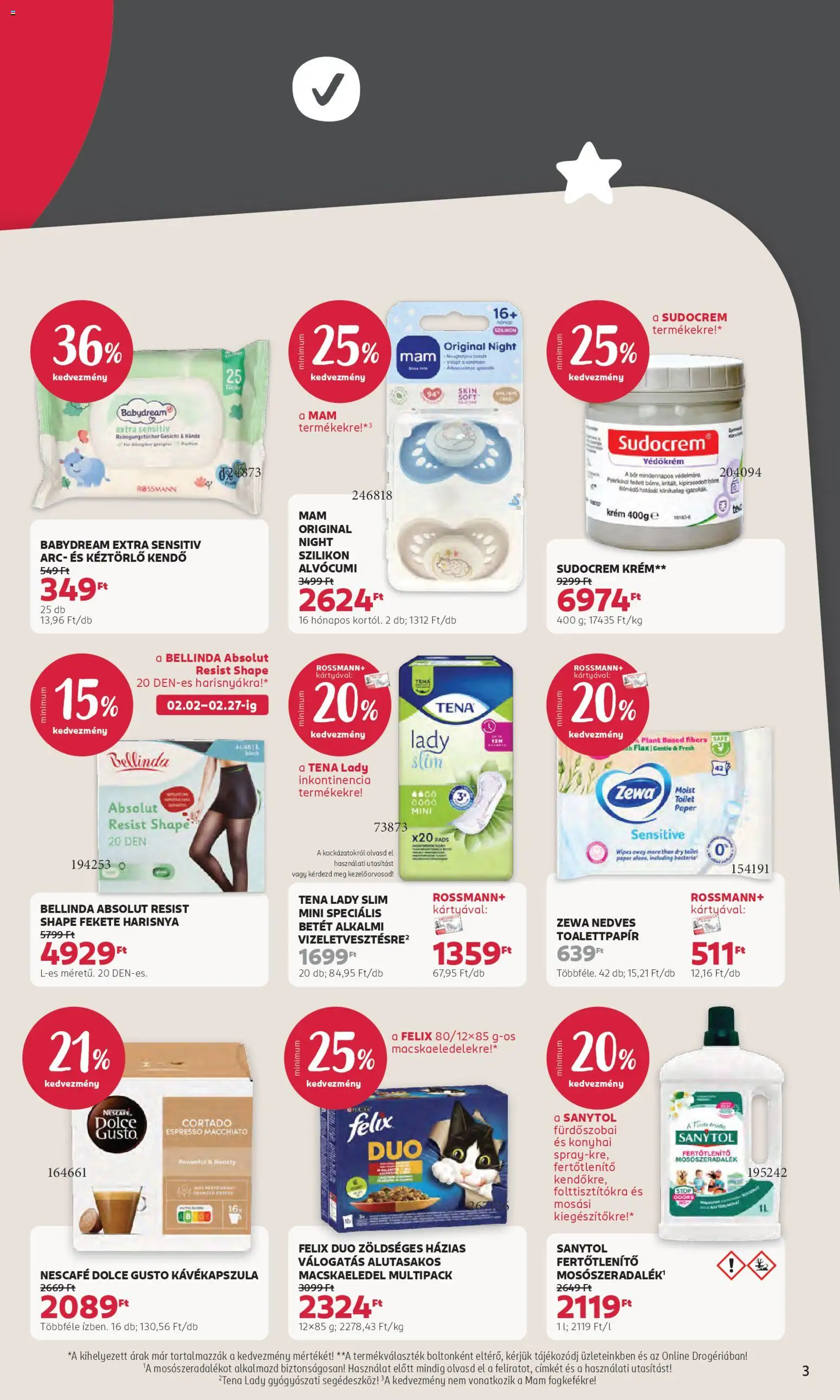 Rossmann akciós ujság - amely érvényes a következő dátumtól: 16.02.2026 | Oldal: 3