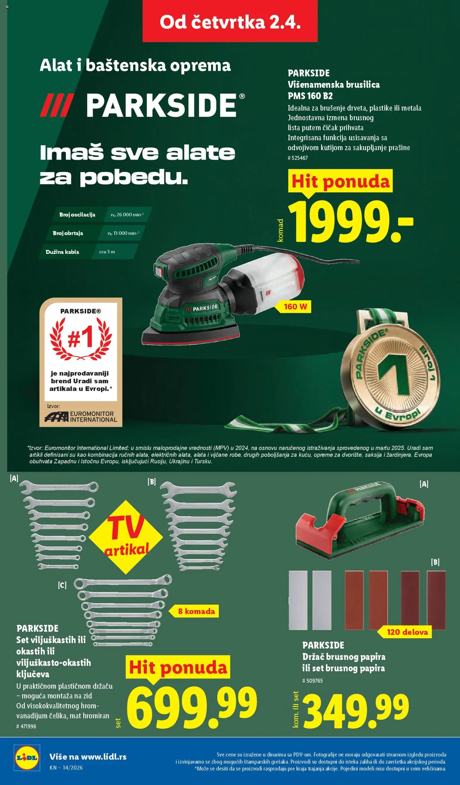 Lidl katalog - važi od 02.04.2026 | Strana: 66 | Proizvode: Parkside, Saksija, Brusilica
