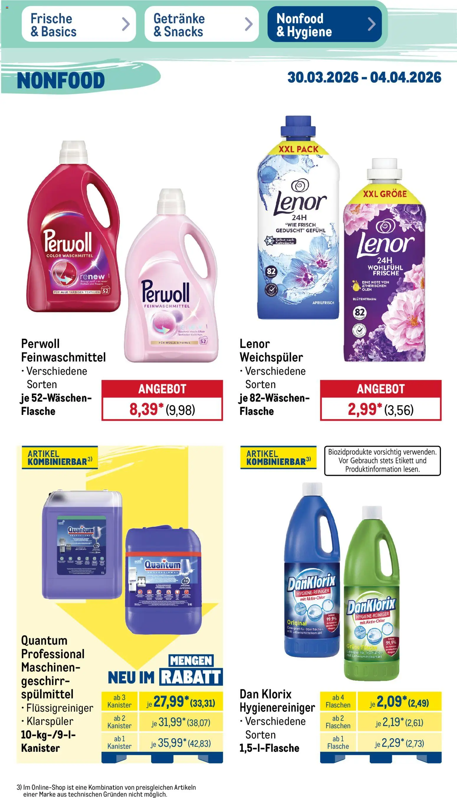 Metro Prospekt 	 – gültig ab 30.03.2026 | Seite: 53 | Produkte: Perwoll, Weichspüler, Waschmittel, Klarspüler