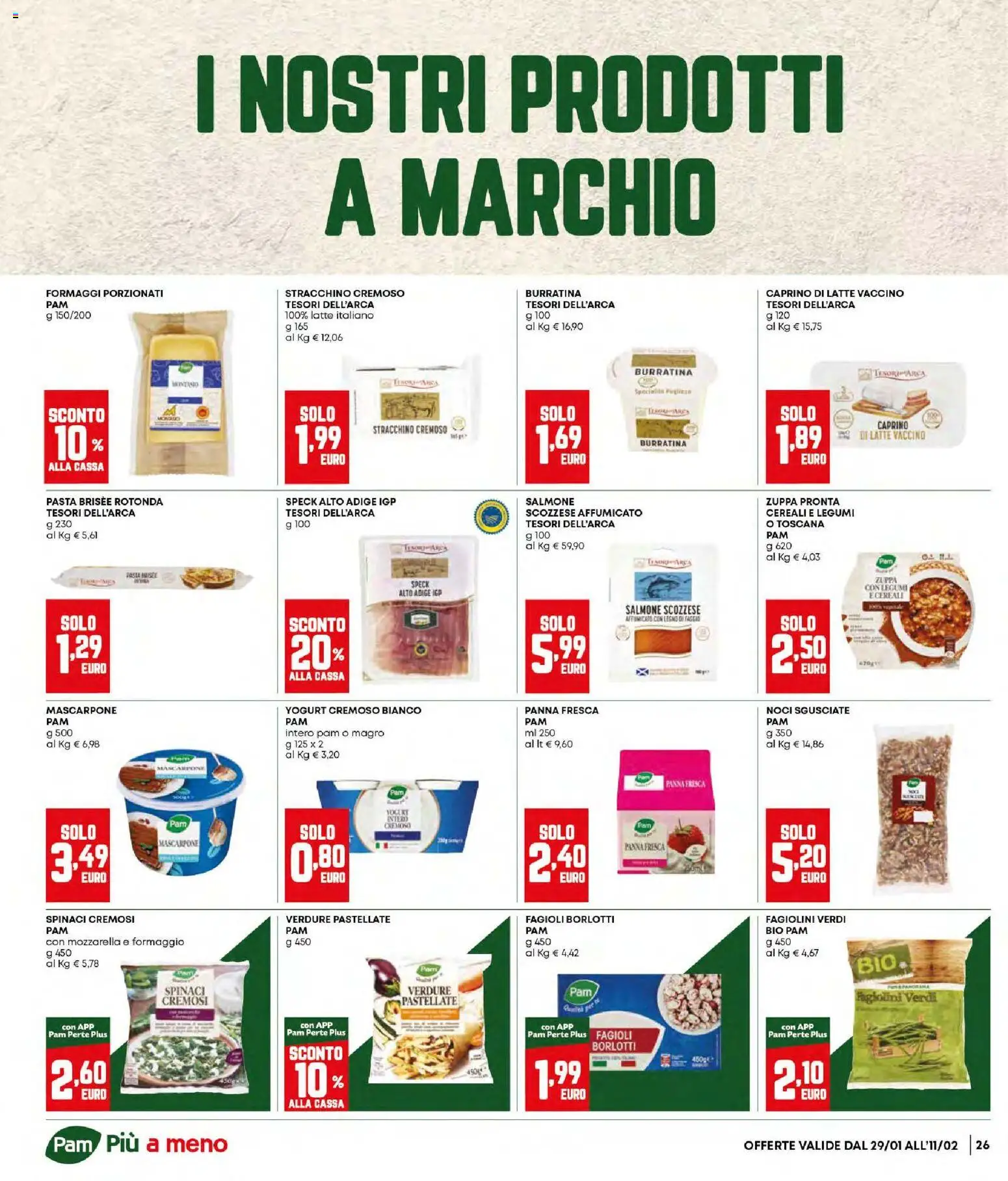 Volantino Panorama del 29.01.2026 | Pagina: 26 | Prodotti: Legumi, Mozzarella, Stracchino, Mascarpone