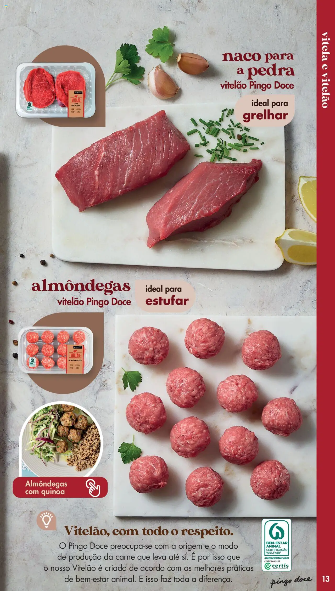 Pingo Doce - Catálogo-Talho │ válido de 20.05.2025 | Página: 13 | Produtos: Vitela, Quinoa, Carne