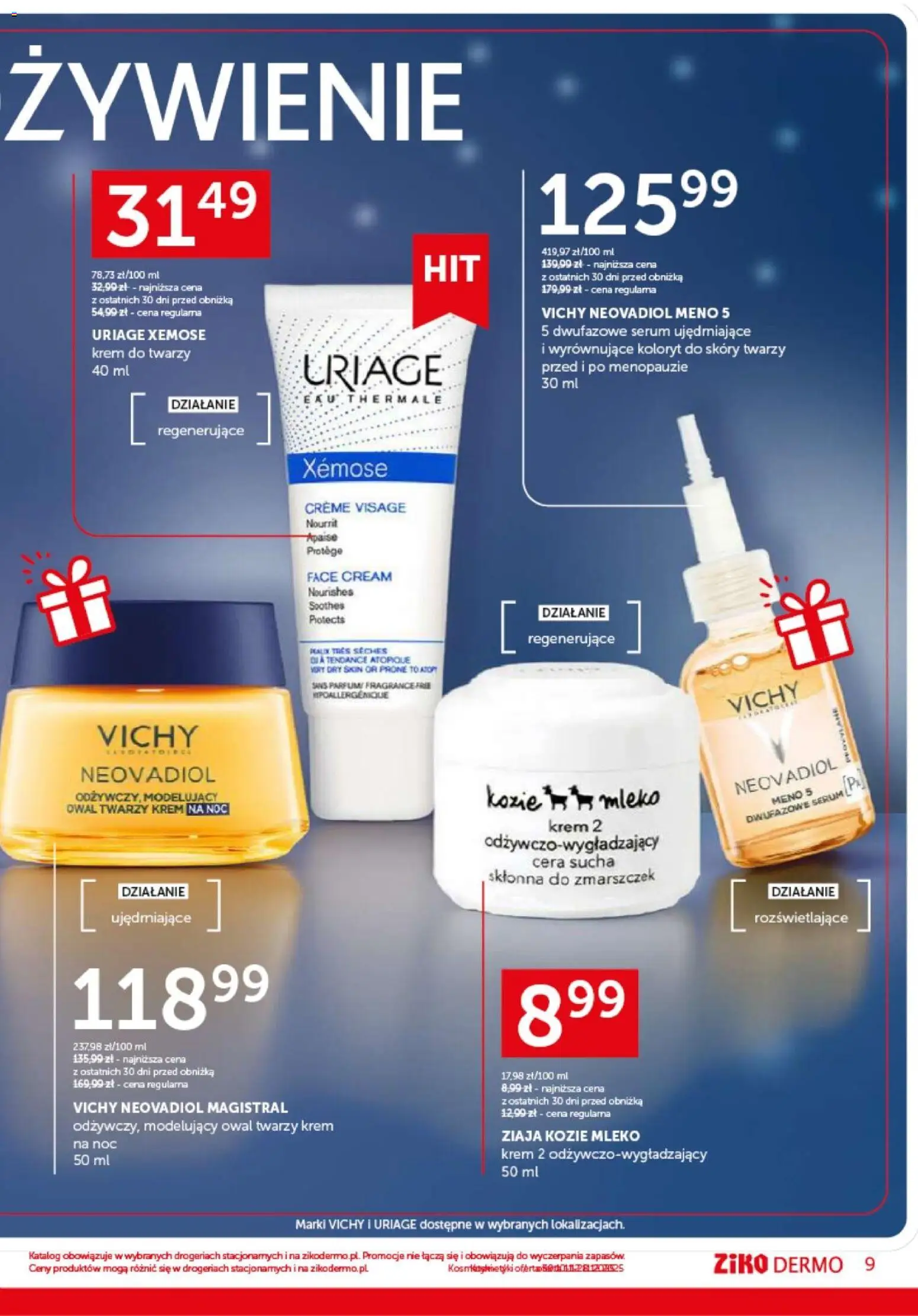 Ziko Gazetka od 11.12.2025 | Strona: 9 | Produkty: Mleko, Krem, Krem do twarzy