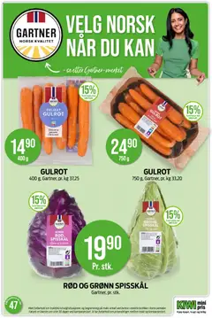 Forhåndsvisning av GULROT, 400 g, Gartner gyldig fra 17.11.2025 | Side: 9