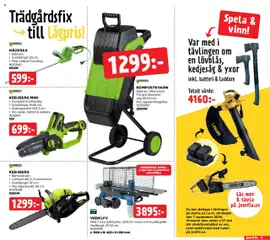 Jem & Fix reklamblad aktuell från 25.08.2025 | Sida: 13 | Produkter: Häcksax, Vedklyv, Batteri, Laddare