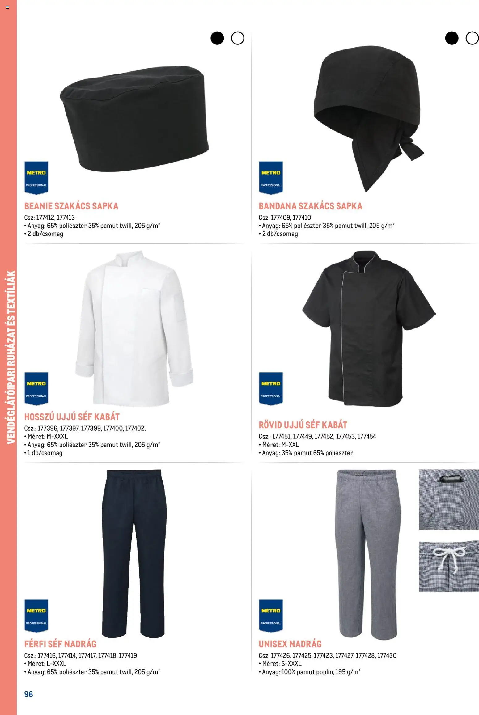 Metro akciós ujság - amely érvényes a következő dátumtól: 18.02.2026 | Oldal: 96 | Termékek: Sapka, Kabát, Nadrág