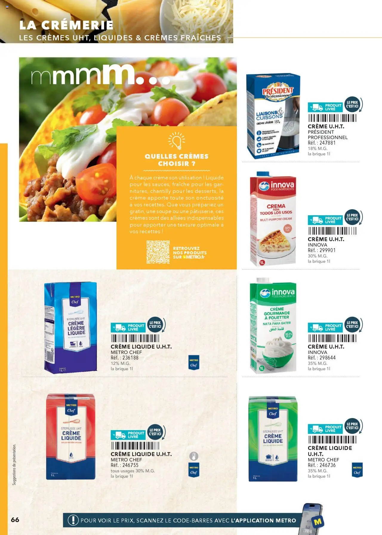  | Page: 66 | Produits: Soupe, Crème liquide, Livre, Crème