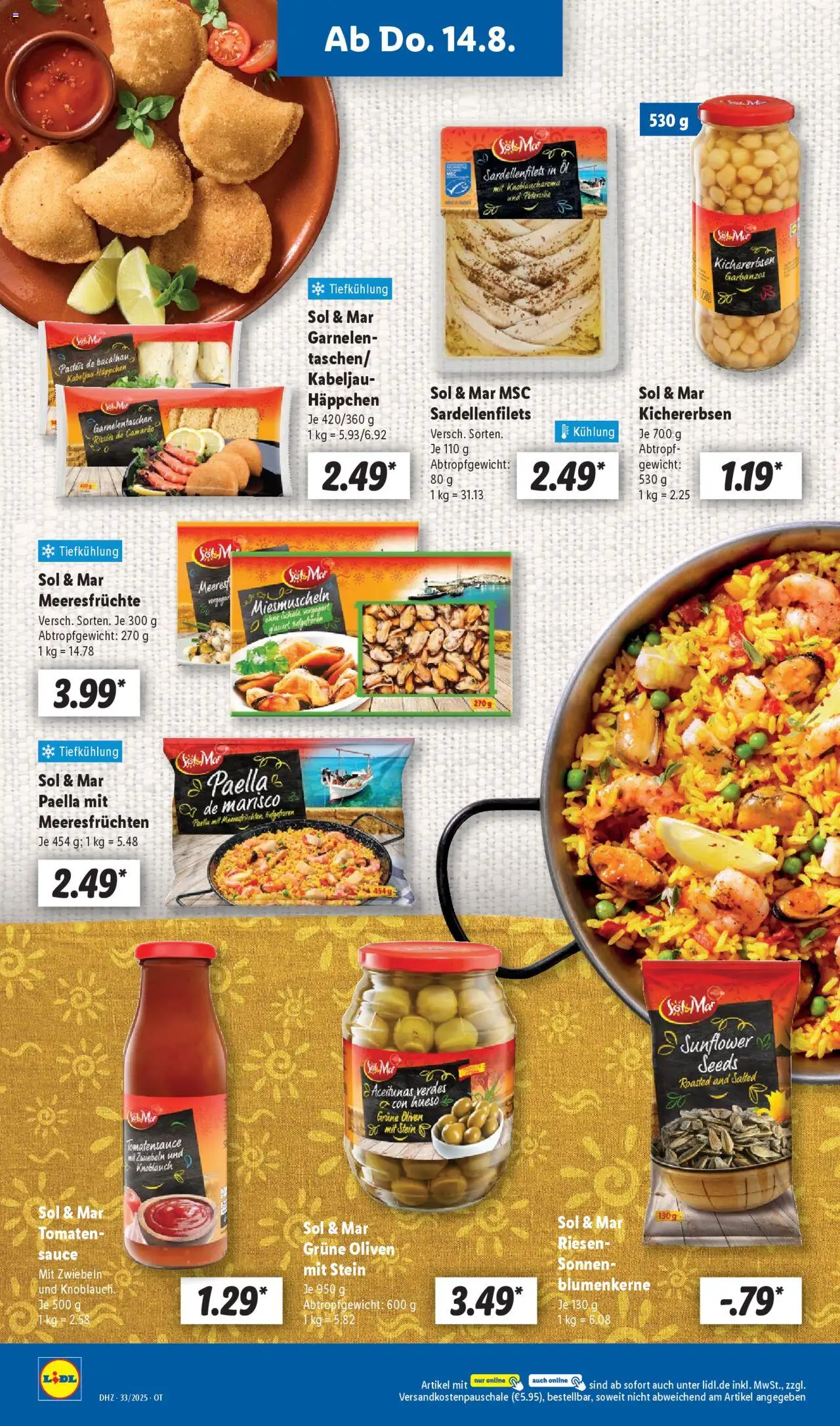 Lidl Prospekt Bernsdorf - gültig ab dem 11.08.2025 | Seite: 56 | Produkte: Öl, Tomaten, Meeresfrüchte, Knoblauch