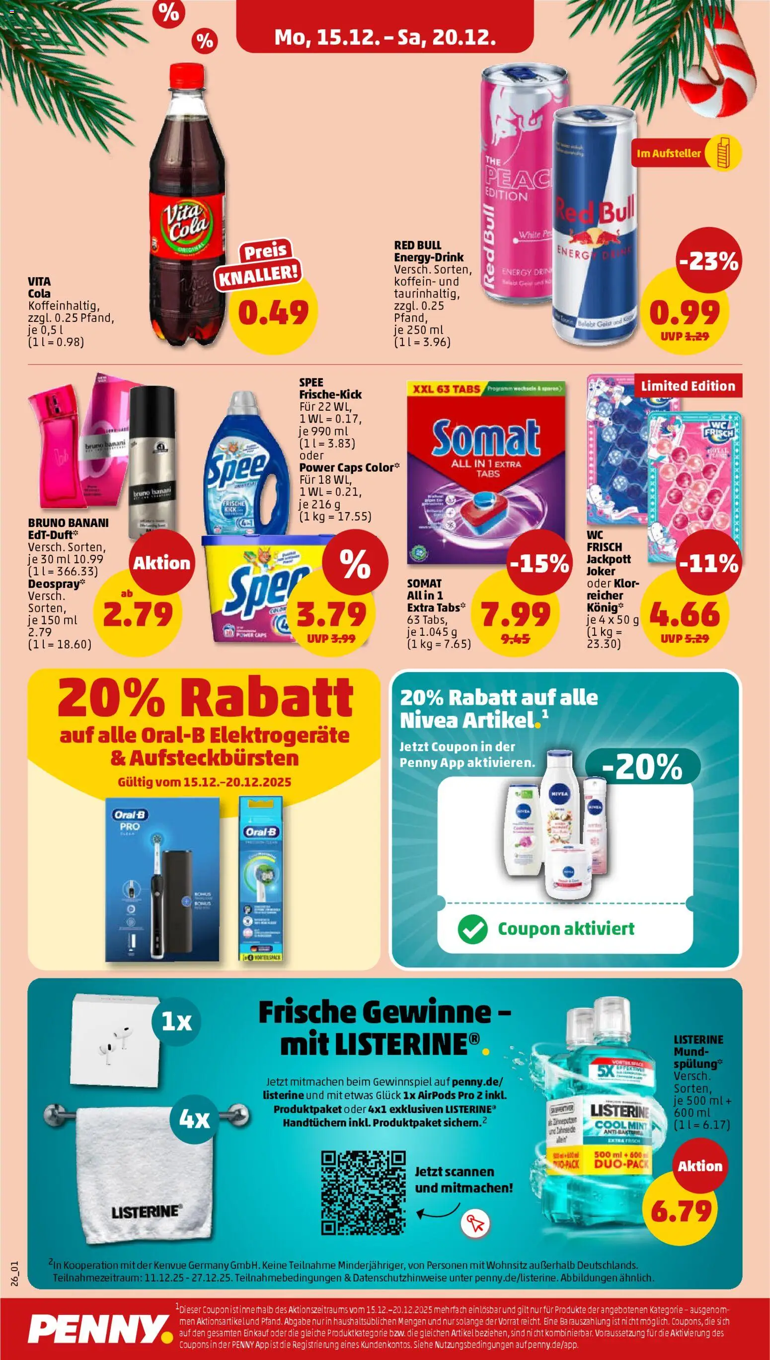 Penny Prospekt 	 – gültig ab 15.12.2025 | Seite: 30 | Produkte: Energy, Airpods, Spülung, Deospray
