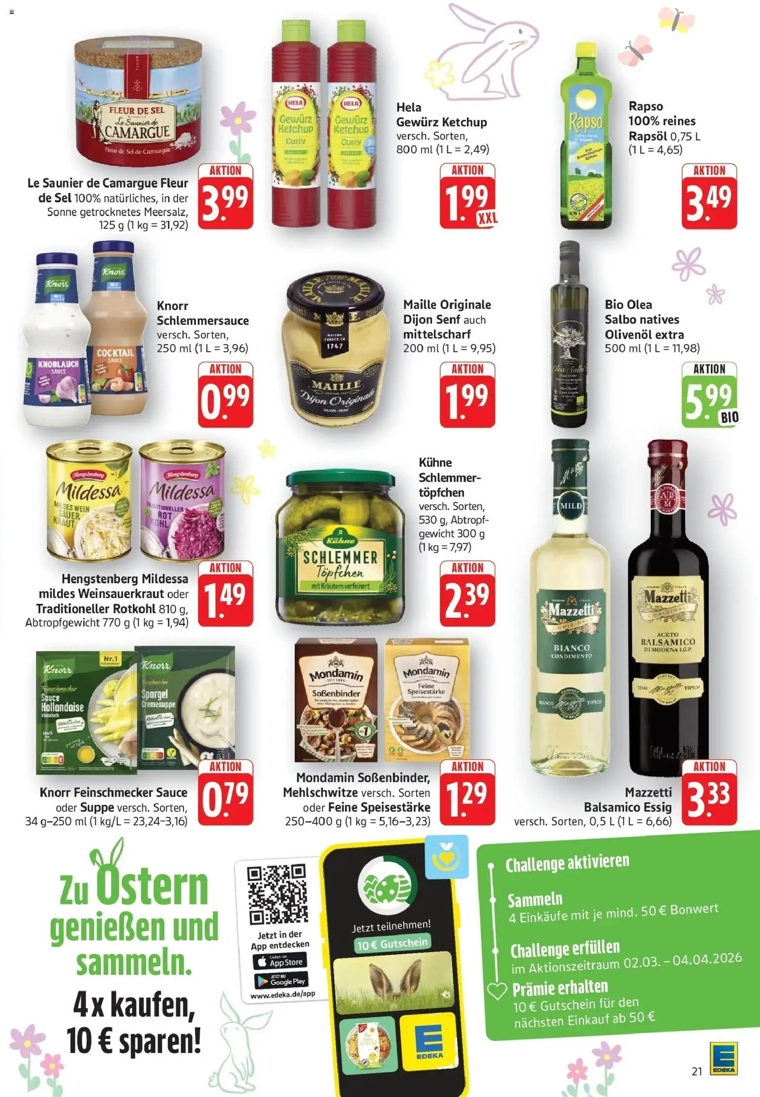 E center Prospekt Göppingen	 – gültig ab 29.03.2026 | Seite: 21 | Produkte: Essig, Knorr, Kraut, Wein