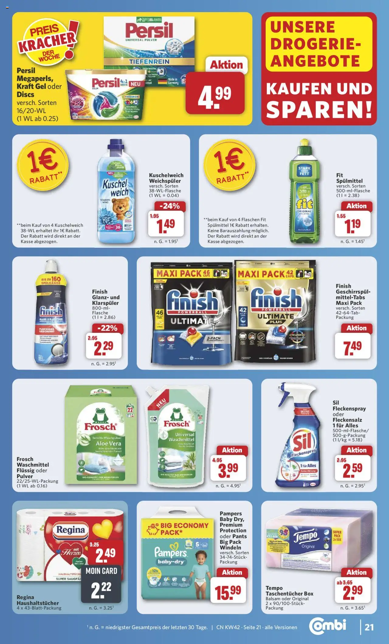Combi Prospekt 	 – gültig ab 13.10.2025 | Seite: 26 | Produkte: Pampers, Kuschelweich, Waschpulver, Persil
