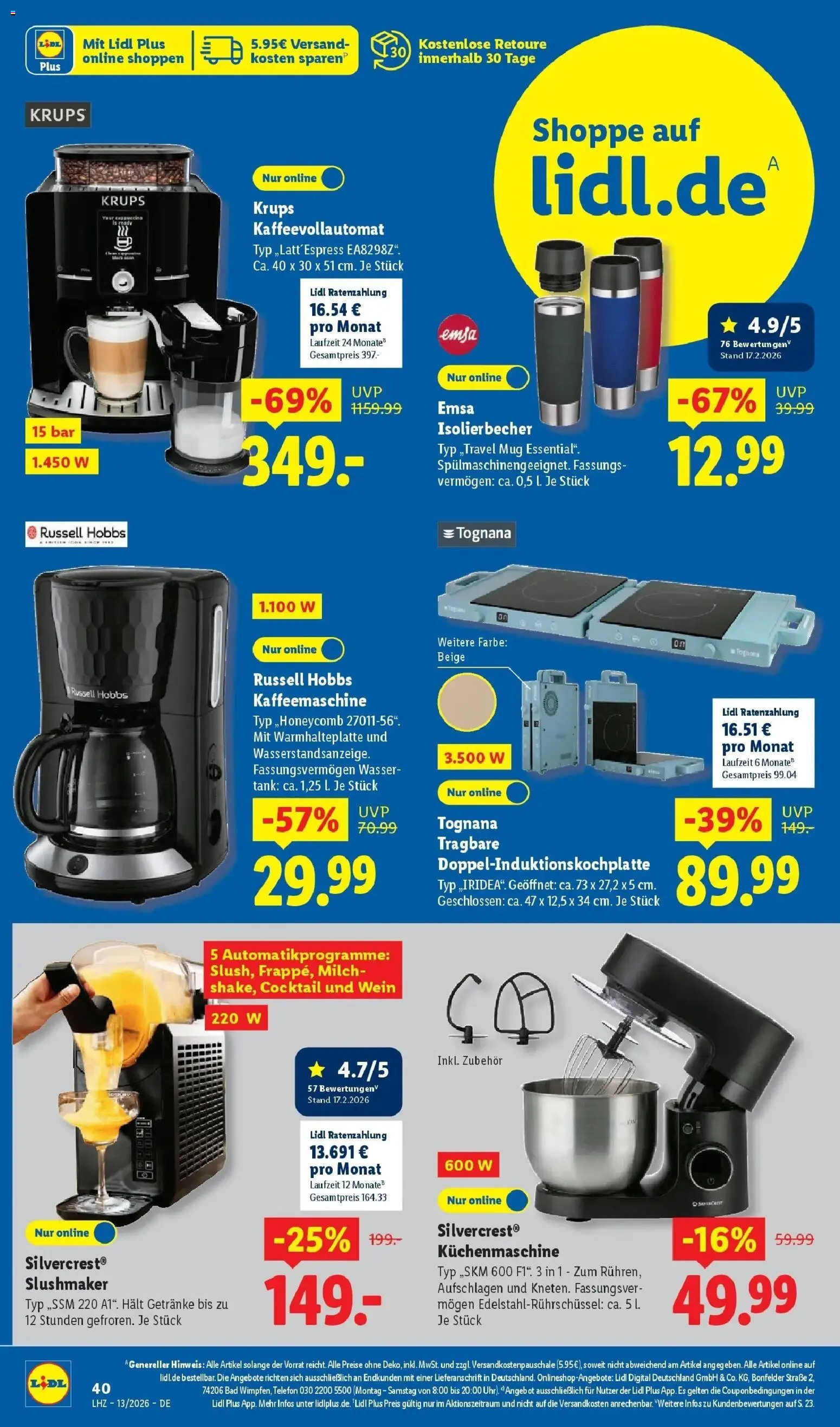 Lidl Prospekt Künzell – gültig ab 23.03.2026 | Seite: 60 | Produkte: Krups, Kaffeemaschine, Wein, Telefon