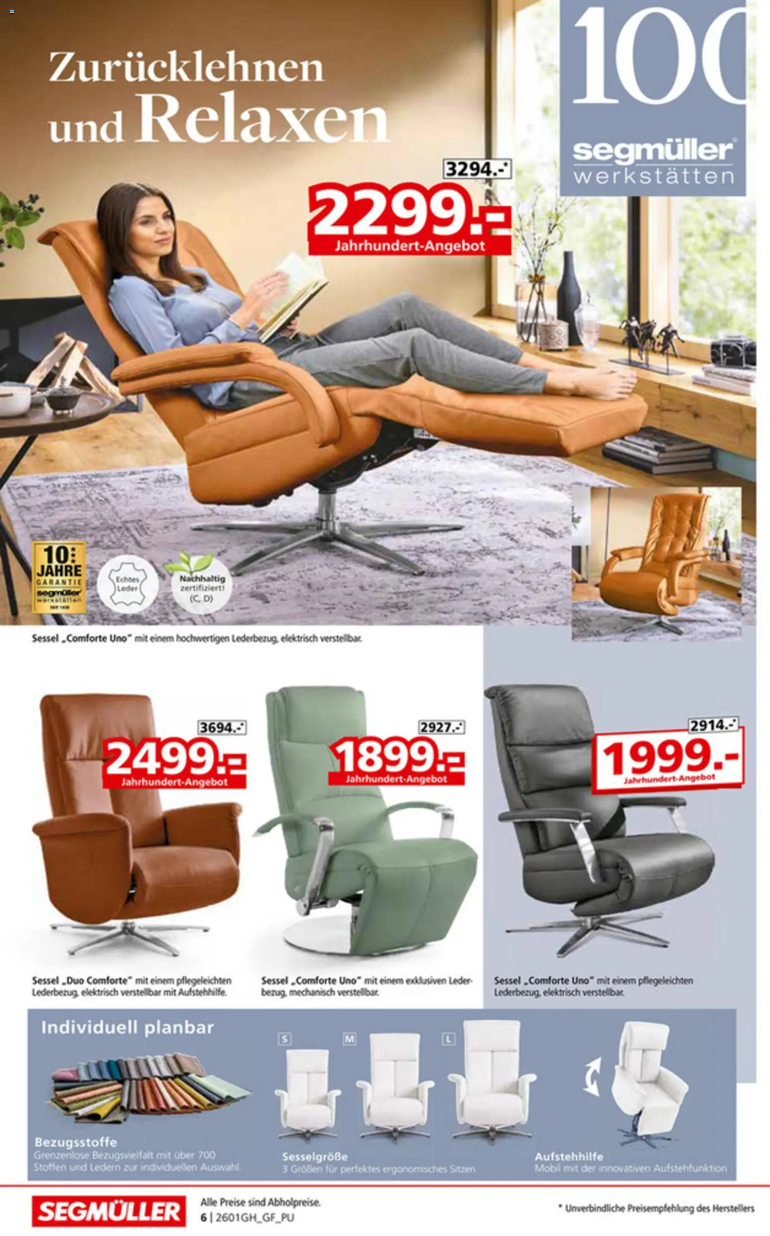 Segmüller 100 Jahre Jubiläums Finale – gültig ab 24.12.2025 | Seite: 8 | Produkte: Sessel