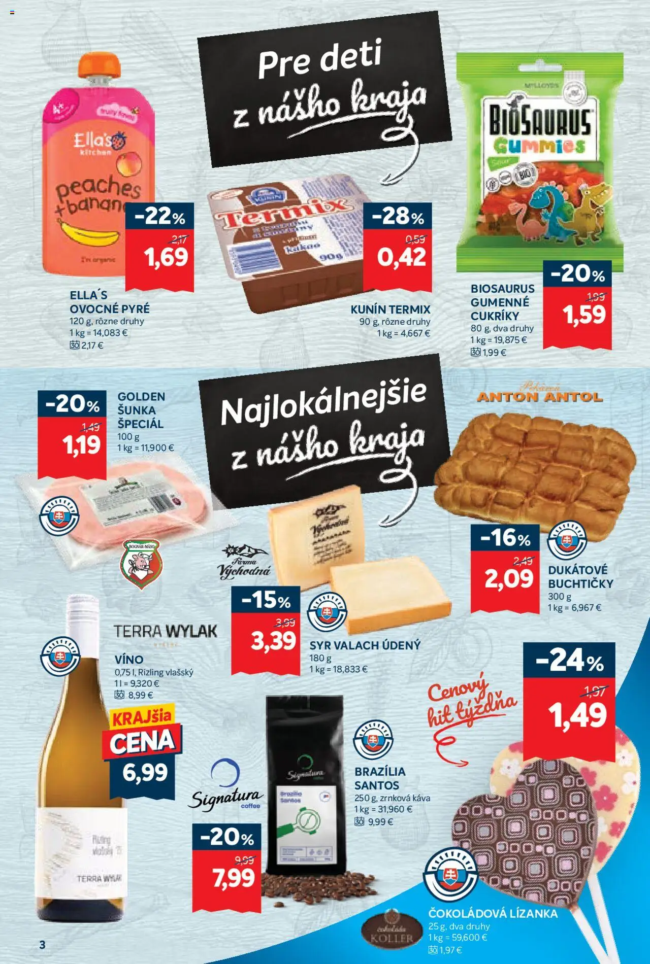 Nové Kraj akcie – leták je platný od 09.10.2025 | Strana: 5 | Produkty: Syr, Šunka, Cukríky, Zrnková káva