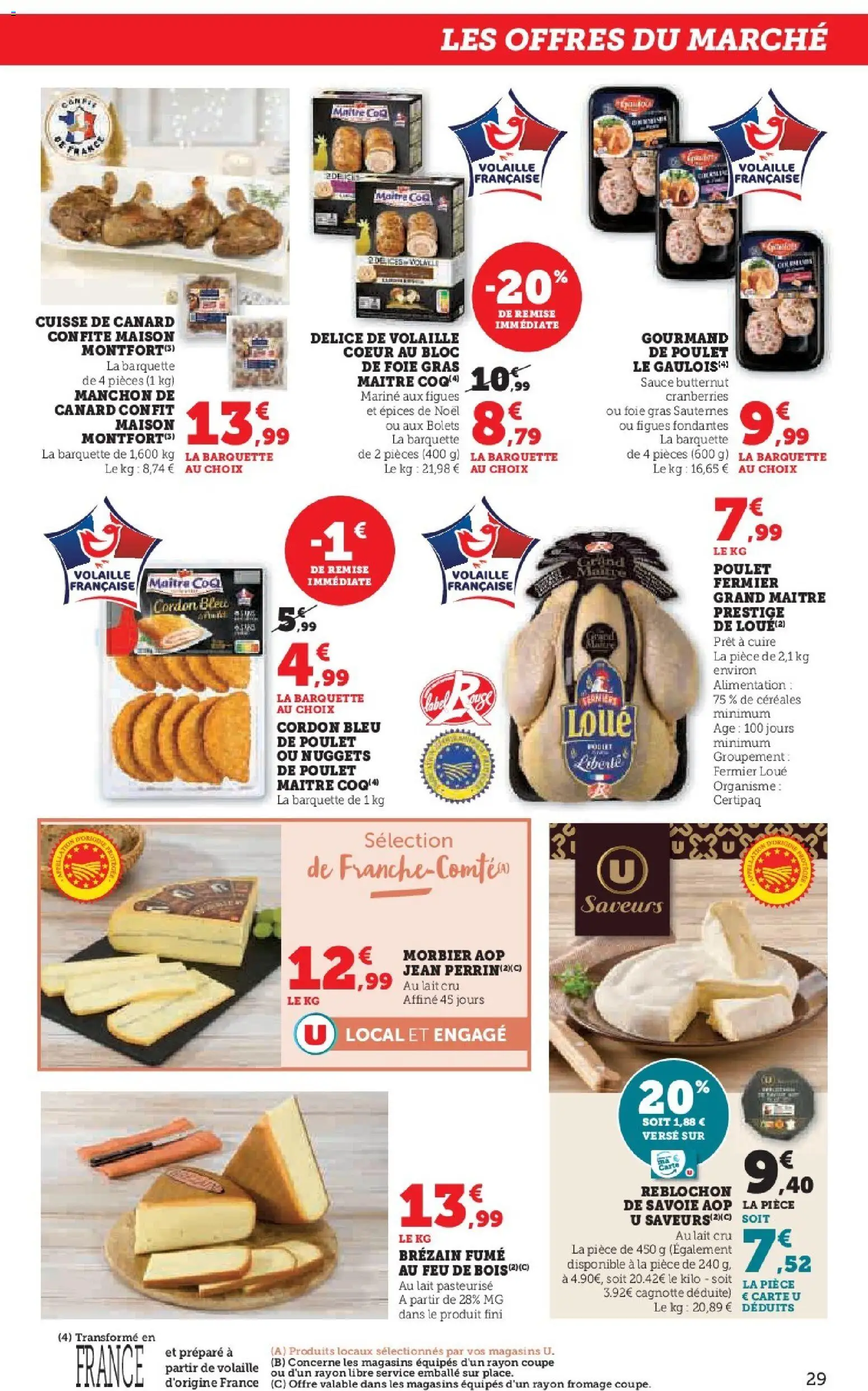 {H1} | Page: 29 | Produits: Reblochon, Volaille, Morbier aop, Butternut