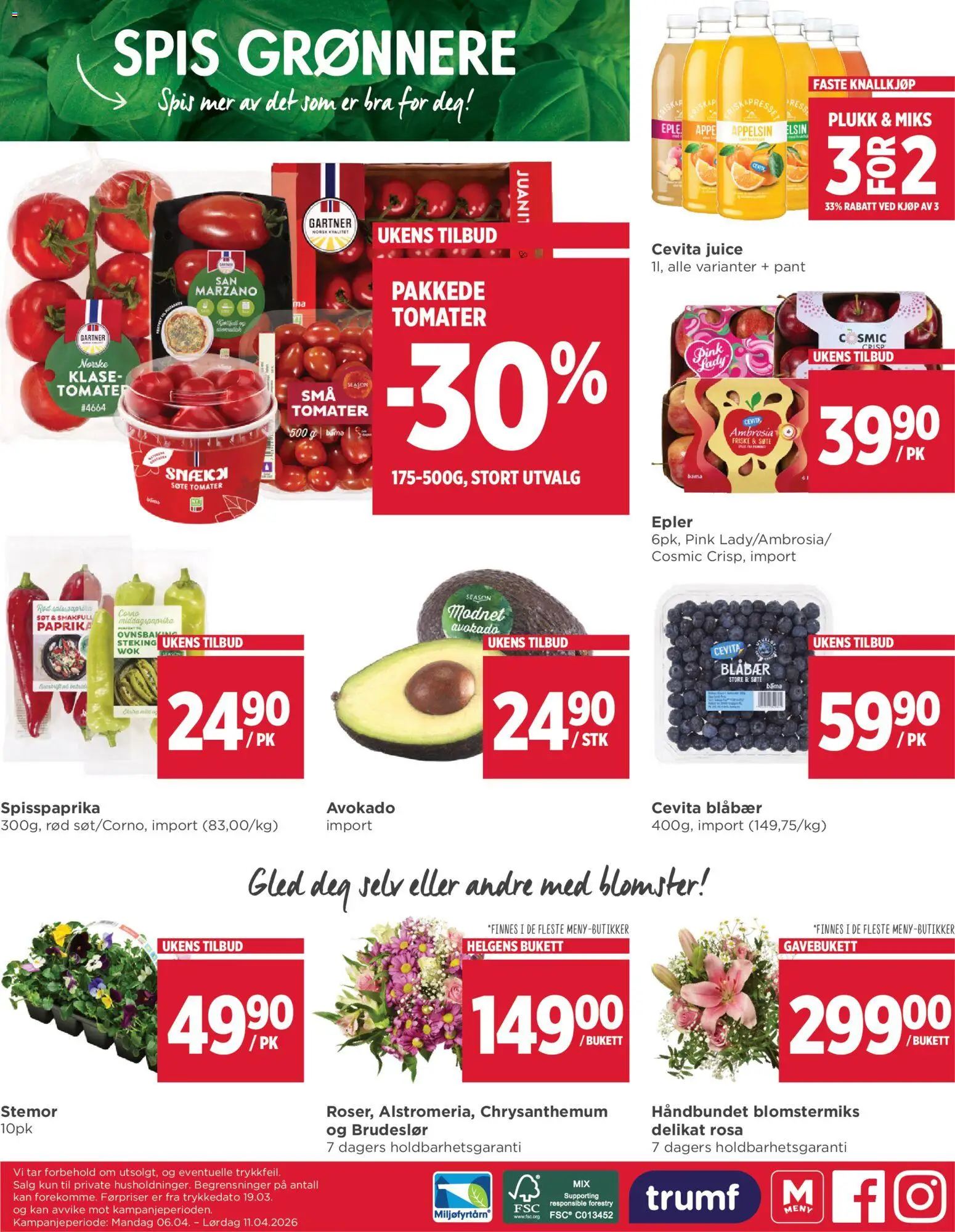 {H1} | Side: 8 | Produkter: Blåbær, Paprika, Avokado, Cremă pentru față