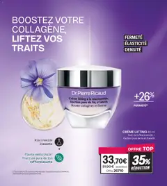 Stanhome - Prévisualisation de Dr. Pierre Ricaud Crème lifting, Crème lifting à la niacinamide, fraction pure de lin, et aneth Booster collagènes et élastine. Crème lifting 40 ml Avec de la Niacinamide + Faction pure de lin et d'aneth valide à partir de 01.12.2025 | Page: 77 | Produits: Crème