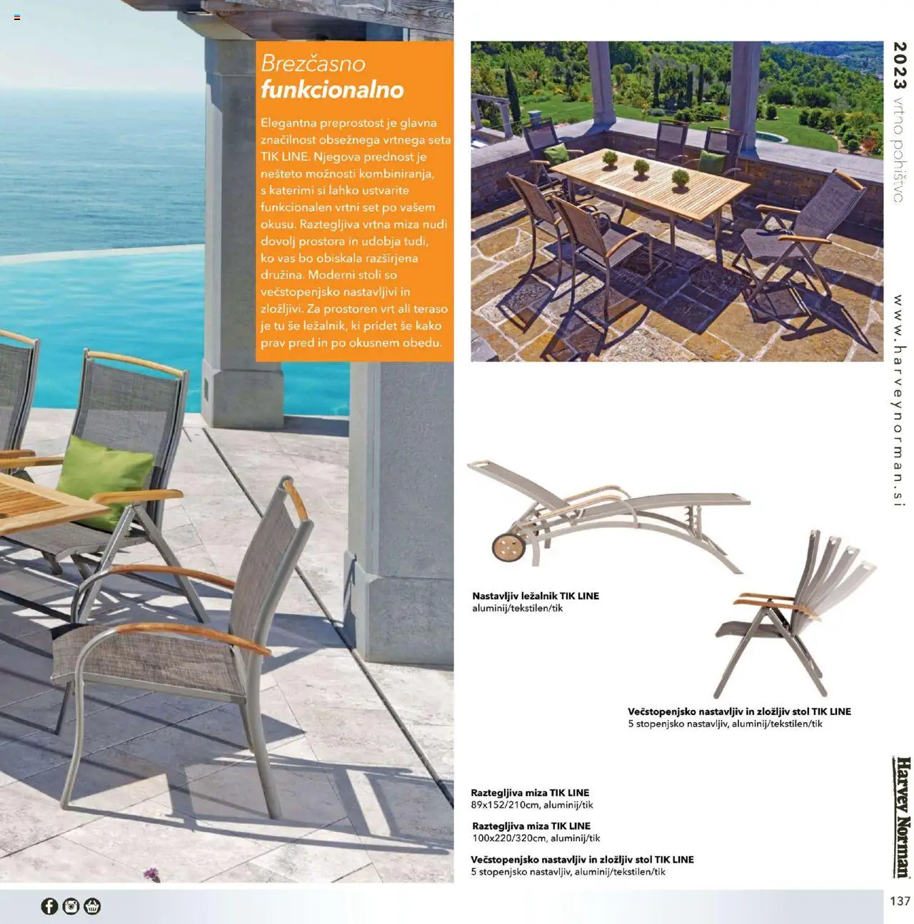 Harvey Norman - Katalog - Vrtno pohištvo │ velja od 01.03.2023 | Stran: 137