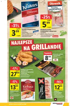 Intermarche Gazetka od 03.07.2025 | Strona: 15 | Produkty: Kiełbasa, Szynka, Kiełbasa śląska, Mozzarella