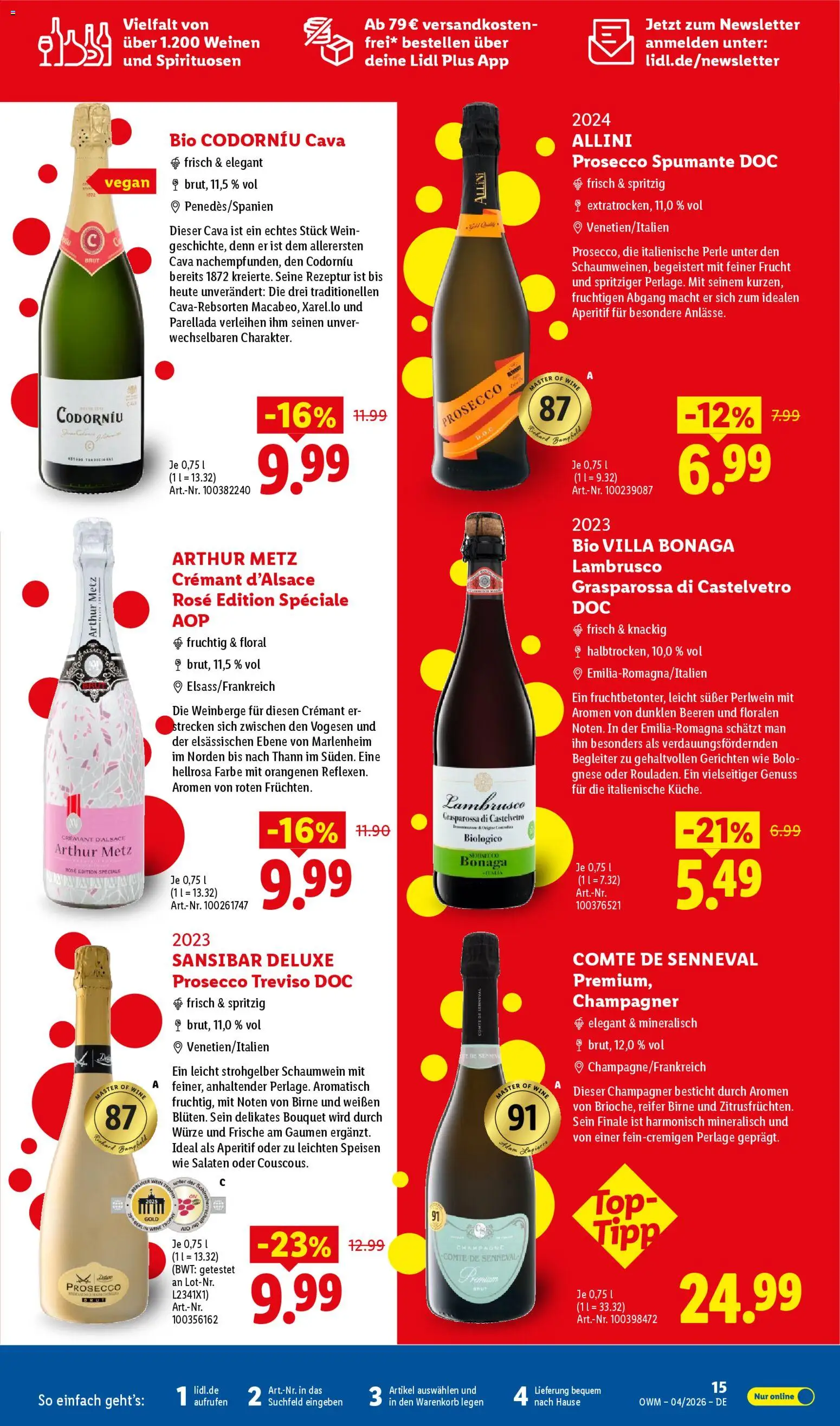 Lidl Prospekt – gültig ab 01.04.2026 | Seite: 15 | Produkte: Top, Küche, Birne, Wein