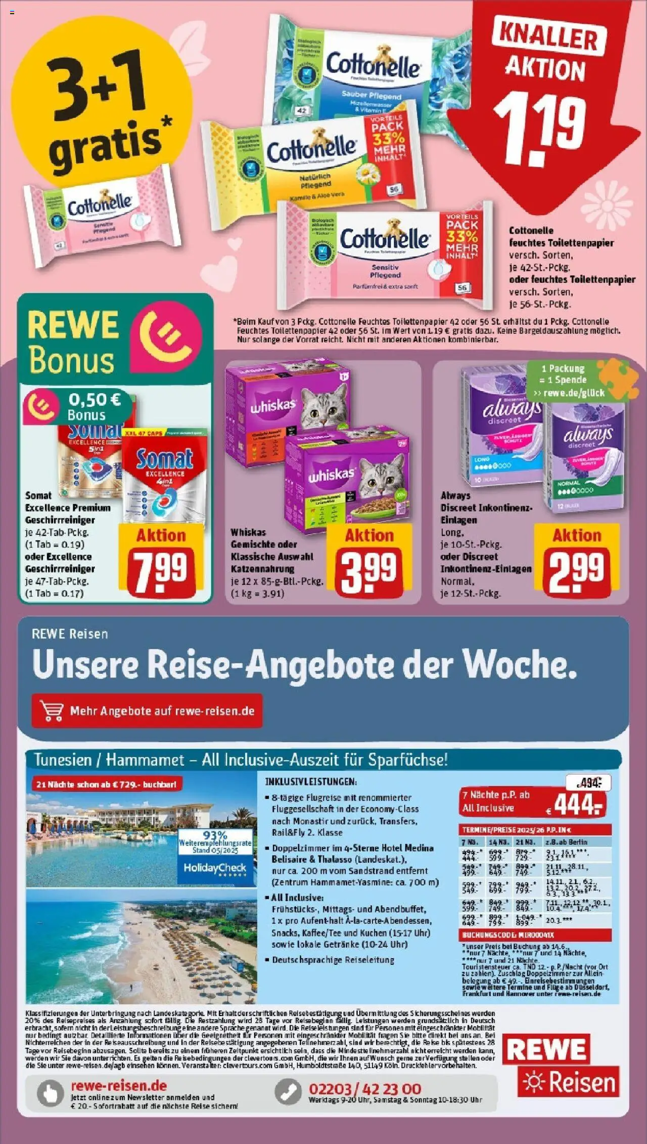 Rewe prospekt Nürnberg	 - gültig ab dem 01.06.2025 | Seite: 23 | Produkte: Kuchen, Uhr, Toilettenpapier, Feuchtes Toilettenpapier