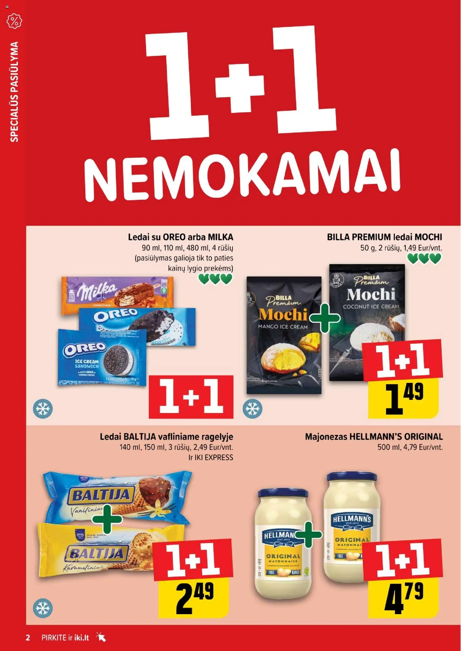 IKI akcijos nuo 22.12.2025 | Puslapis: 2 | Prekių: Ledai, Majonezas