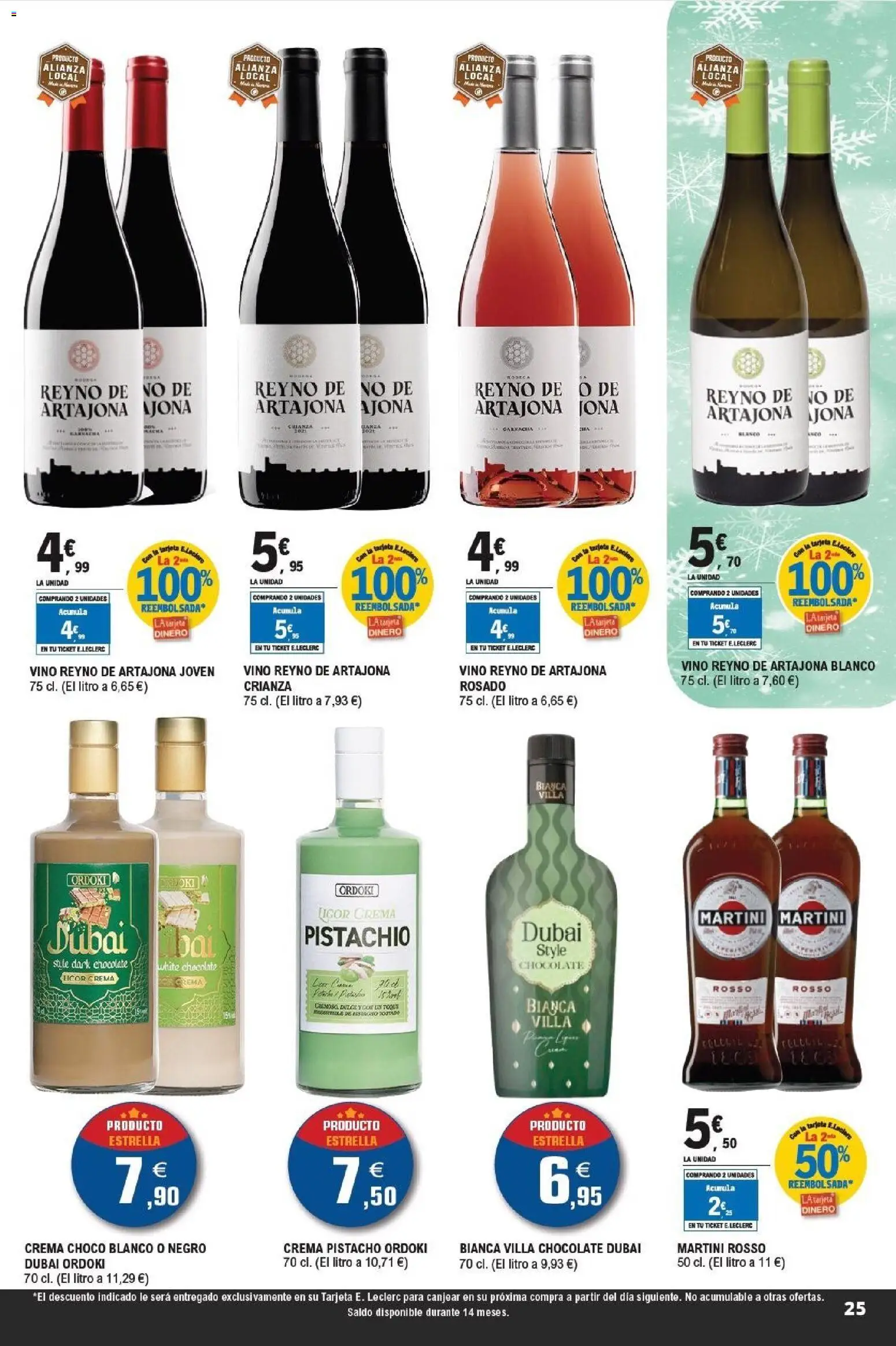 E.Leclerc folleto │ válido desde el 07.01.2026 | Página: 25 | Productos: Licor, Chocolate, Vino, Crema