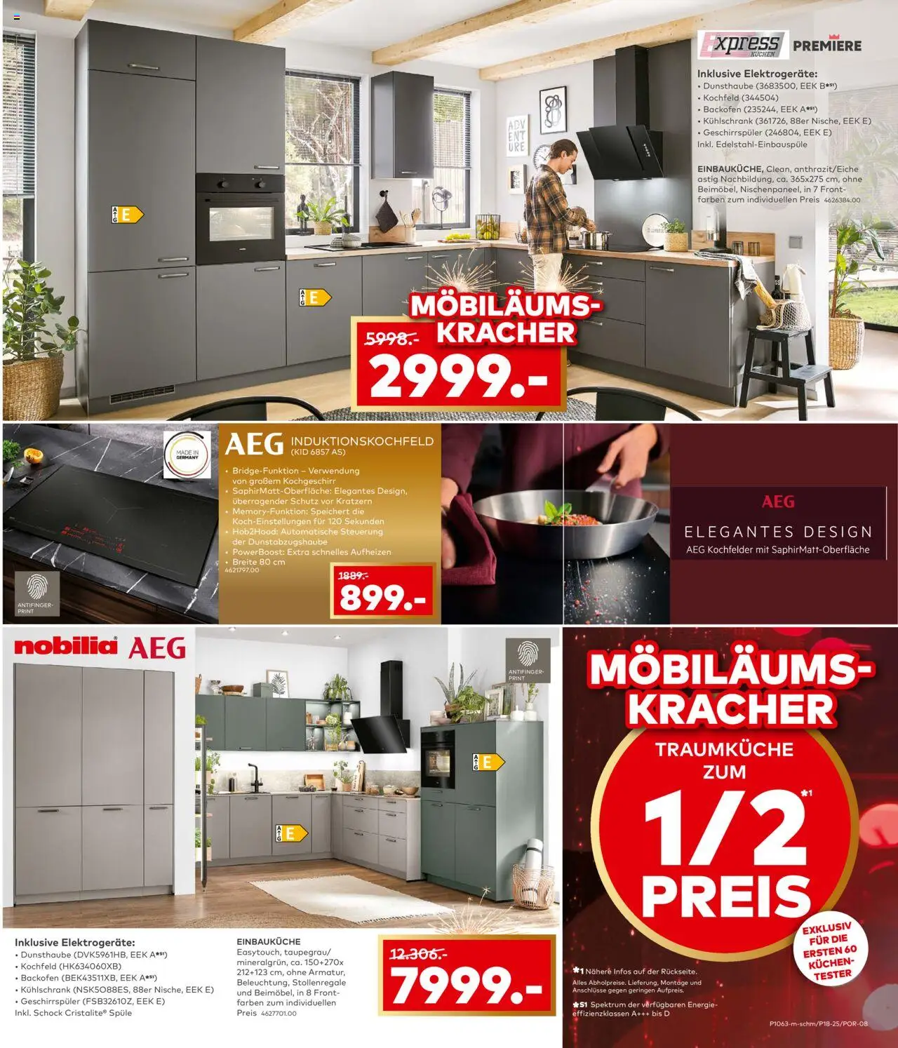 Porta! Küchentester gesucht  – gültig ab 14.09.2025 | Seite: 3 | Produkte: Geschirrspüler, Kühlschrank, Kochfeld, Kuchen