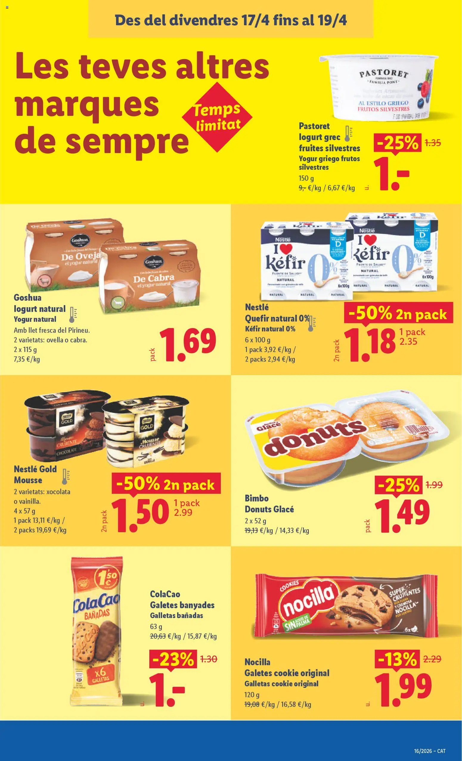 Lidl folleto │ válido desde el 13.04.2026 | Página: 33 | Productos: Mousse, Yogur, Galletas, Donuts