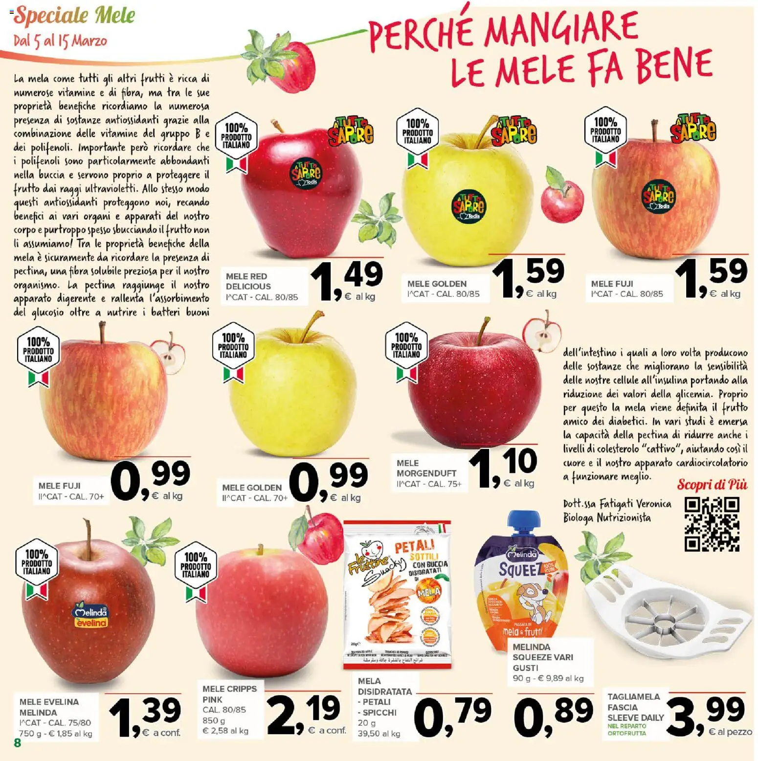 Volantino Todis del 05.03.2026 | Pagina: 8 | Prodotti: Mele