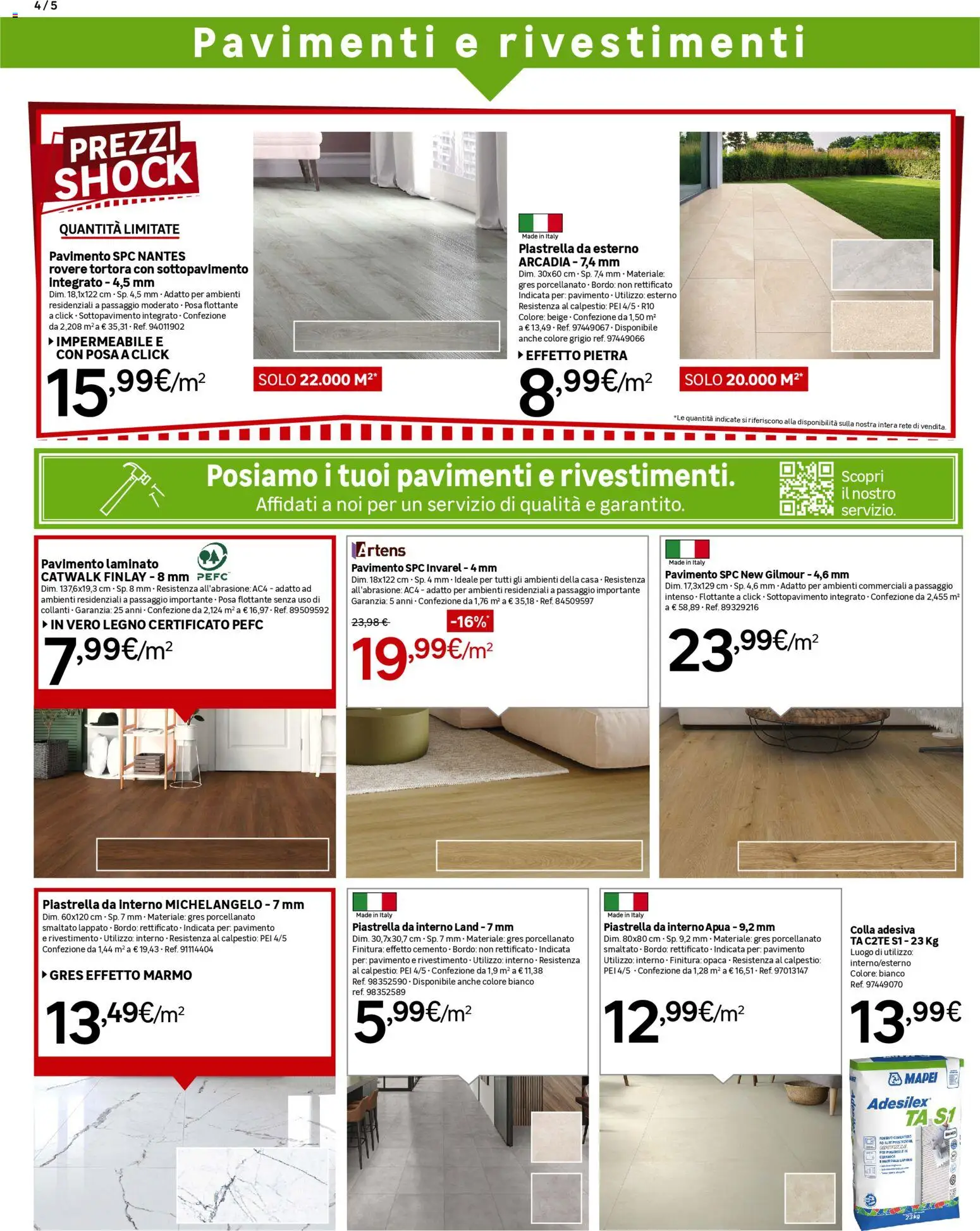 Volantino Leroy Merlin del 05.01.2026 | Pagina: 4 | Prodotti: Pavimento, Colla