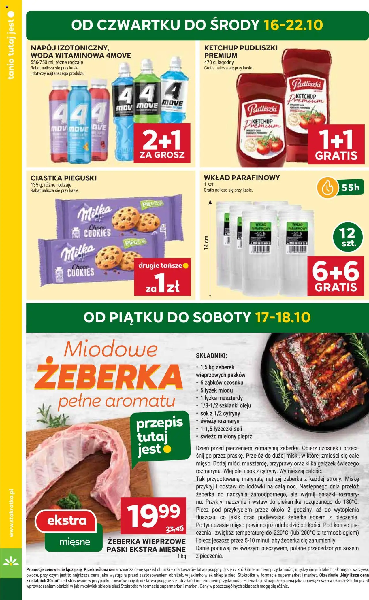 Stokrotka Gazetka - Market od 16.10.2025 | Strona: 4 | Produkty: Czosnek, Mięso, Olej, Sok