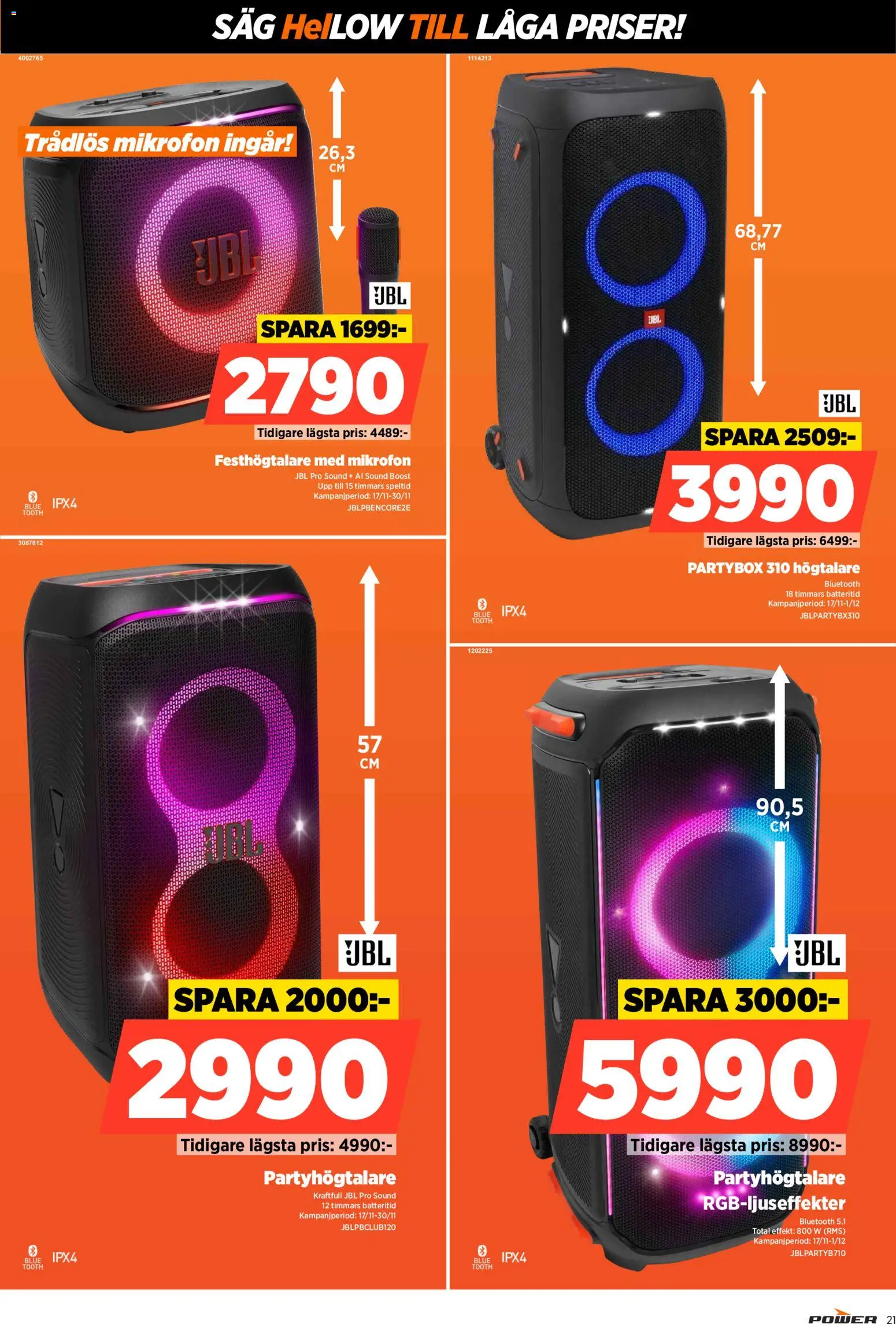 Power reklamblad aktuell från 24.11.2025 | Sida: 21 | Produkter: Såg, Mikrofon, Högtalare