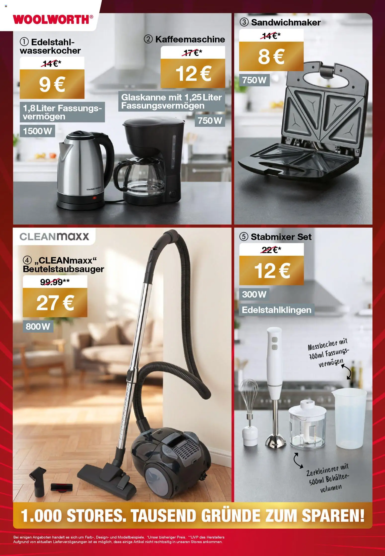 Woolworth Flugblatt gültig ab 27.02.2026 | Seite: 2 | Produkte: Kaffeemaschine, Wasserkocher, Sandwichmaker