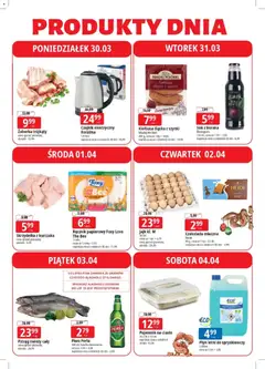 Pogląd oferty "E.Leclerc gazetka - Elbląg I" - ważna od 30.03.2026 | Strona: 4 | Produkty: Pojemnik na ciasto, Czajnik, Kiełbasa śląska, Ręcznik papierowy