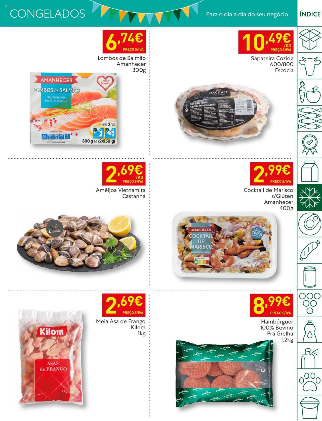 Recheio folheto │ válido de 24.06.2025 | Página: 21 | Produtos: Frango, Hambúrguer, Salmão, Sapateira