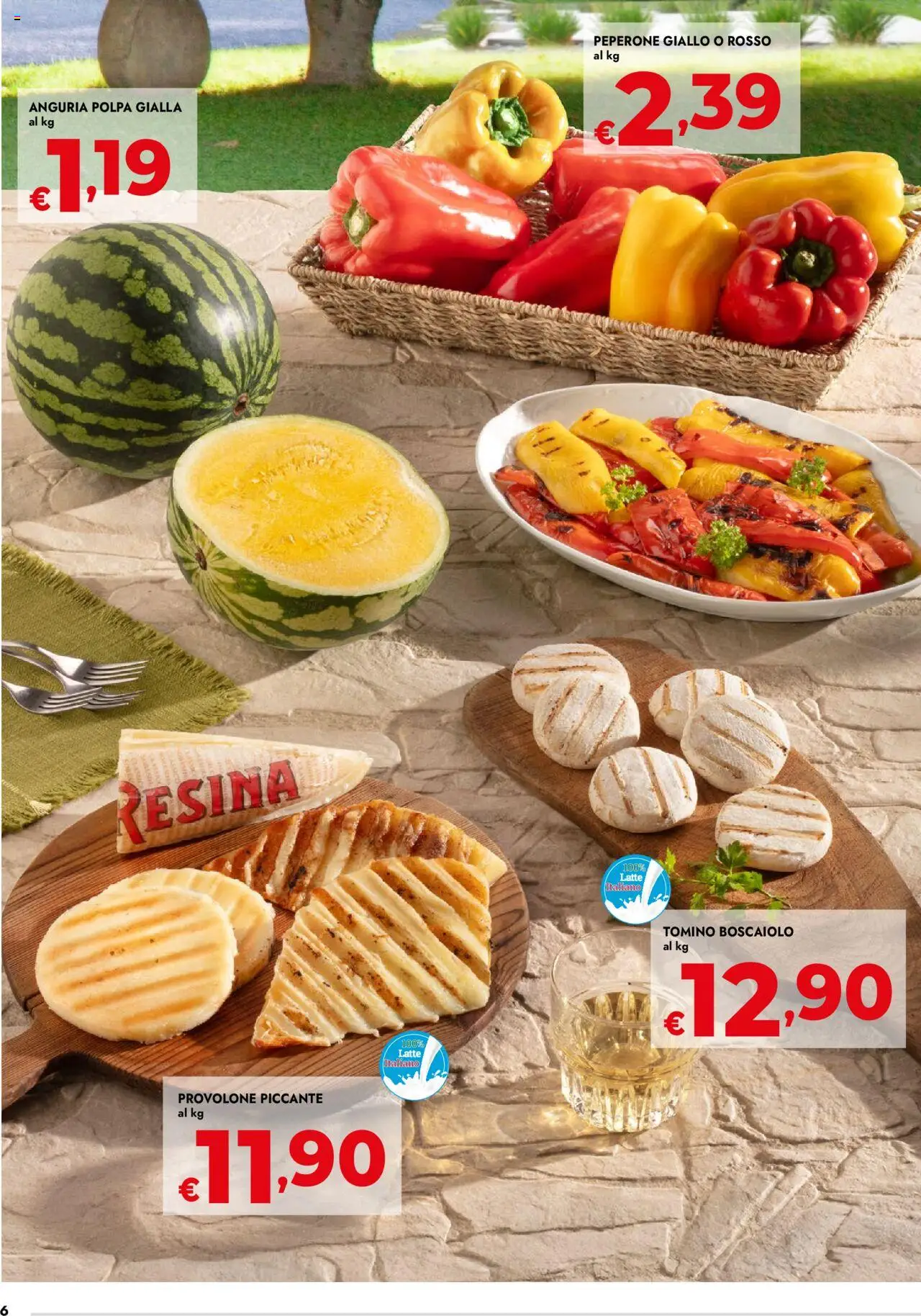 Volantino bennet del 07.08.2025 | Pagina: 6 | Prodotti: Provolone, Latte, Anguria, Tomino