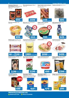 PRIVÁT Akciós újság - amely érvényes a következő dátumtól: 11.12.2025 | Oldal: 2 | Termékek: Kacsacomb, Ponty, Sajt, Cheddar