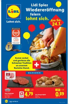 Lidl Aktionen Wiedereröffnung Spiez ab 24.01.2026 gültig
