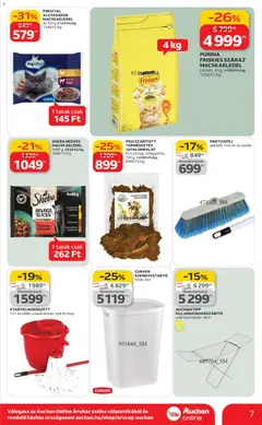 Auchan - Akciós újság Szupermarket - amely érvényes a következő dátumtól: 05.02.2026 | Oldal: 7 | Termékek: Macskaeledel, Szennyestartó, Ruhaszárító