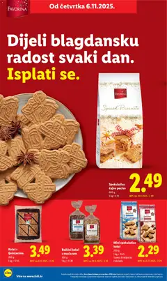 Spekulatius čajno pecivo, 600 g - Pregled kataloga iz trgovine Lidl, vrijedi od 03.11.2025 | Stranica: 96 | Proizvodi: Keksi, Čokolada, Pecivo
