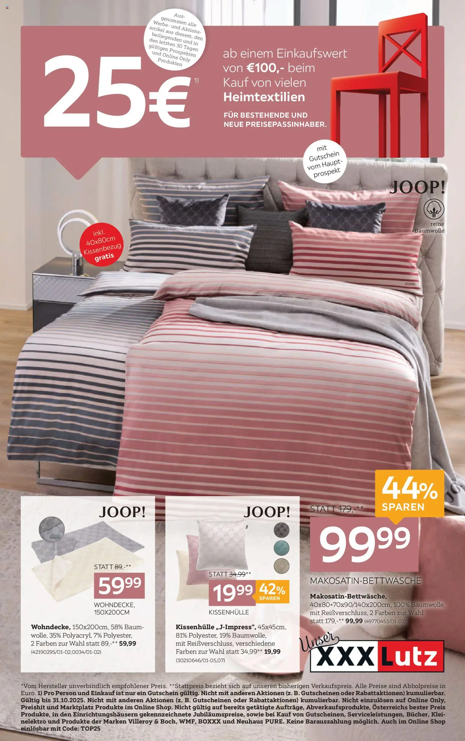 XXXLutz Heimtextilien gültig ab 28.10.2025 | Seite: 1