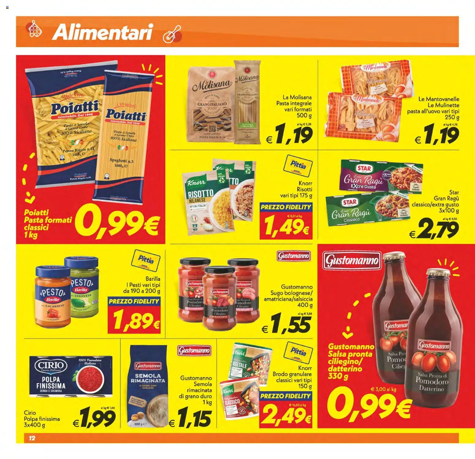 Volantino SuperConveniente del 07.04.2026 | Pagina: 12 | Prodotti: Pasta, Pesto, Ragú, Penne
