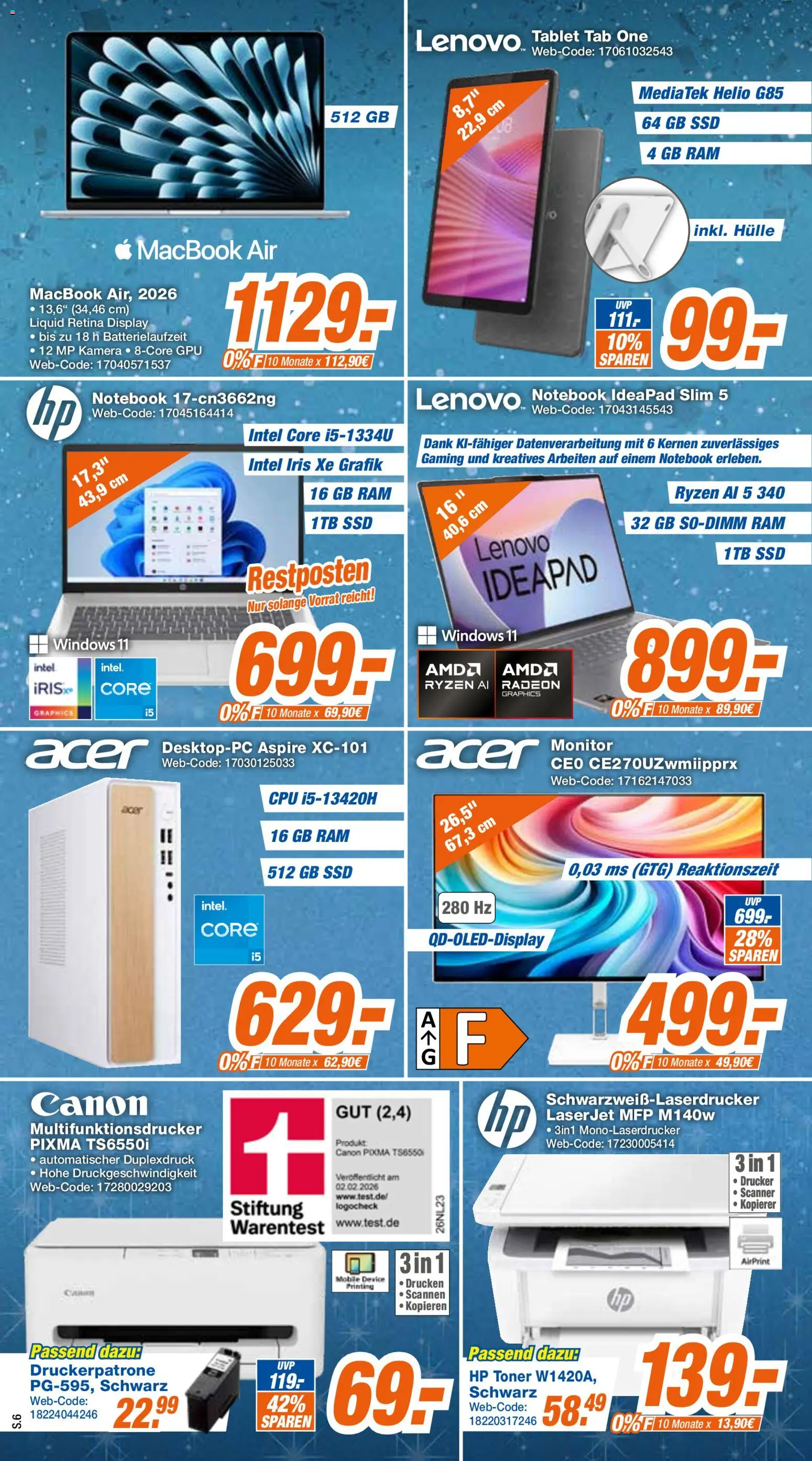 Expert Prospekt – gültig ab 18.04.2026 | Seite: 6 | Produkte: Lenovo, Hülle, Macbook, Tablet