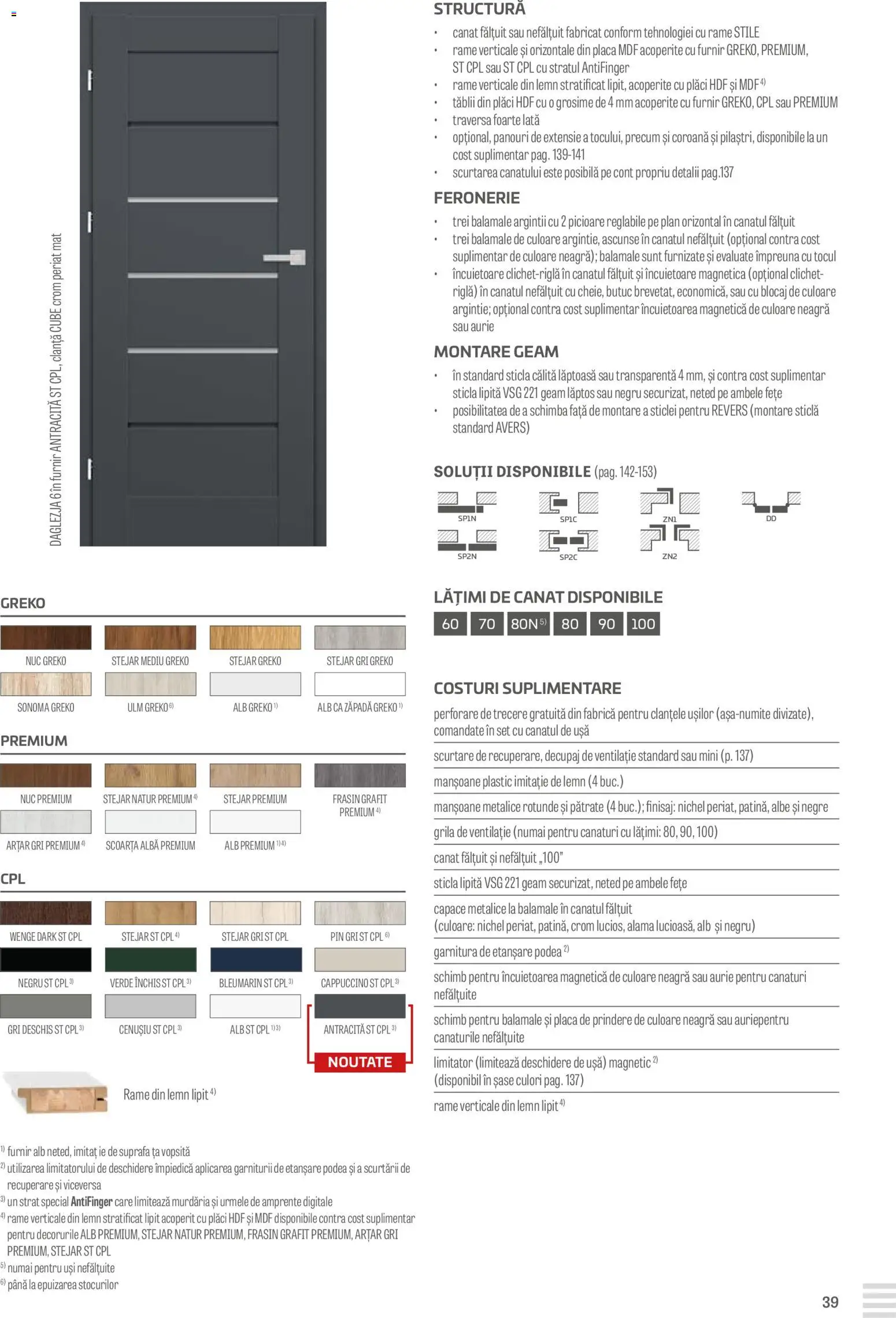 Noul catalog Proges – valabil de la 23.08.2024 | Pagină: 39 | Produse: Ușă
