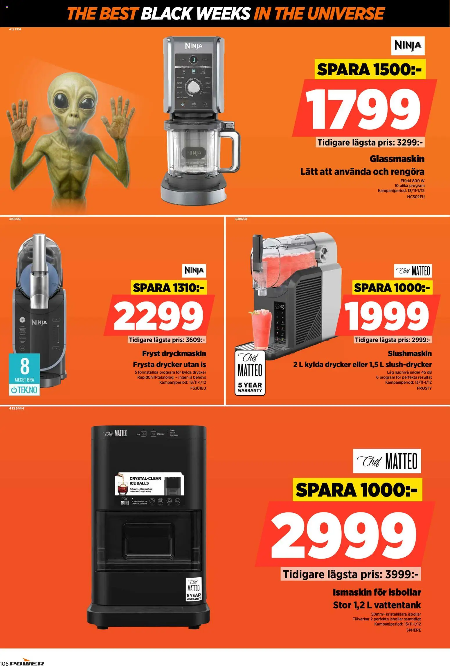 Power reklamblad aktuell från 24.11.2025 | Sida: 106 | Produkter: Glassmaskin, Ismaskin