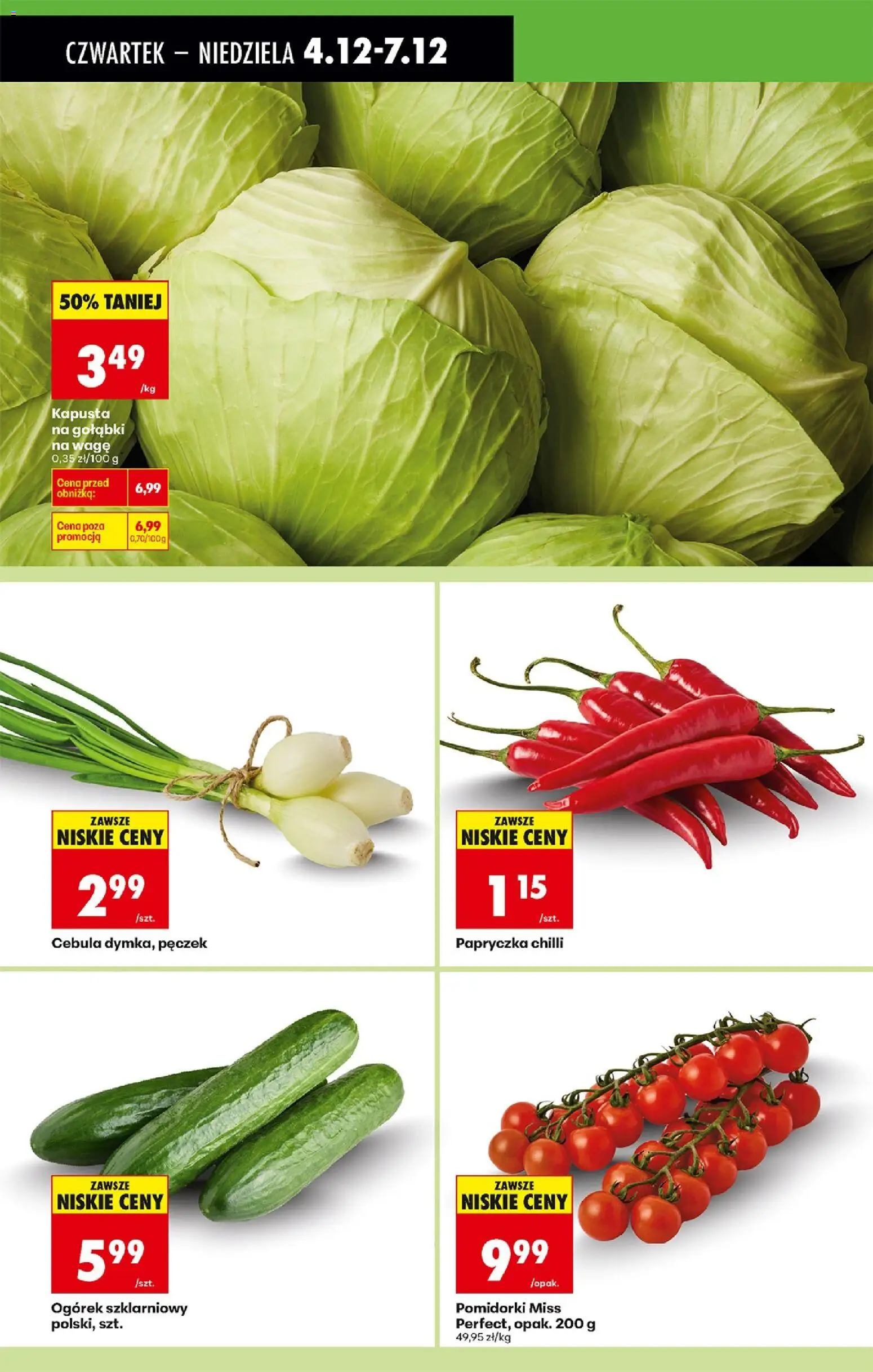 Biedronka gazetka - Oferta w tym tygodniu od 04.12.2025 | Strona: 32 | Produkty: Chili, Kapusta, Papryczka chilli, Ogórek szklarniowy