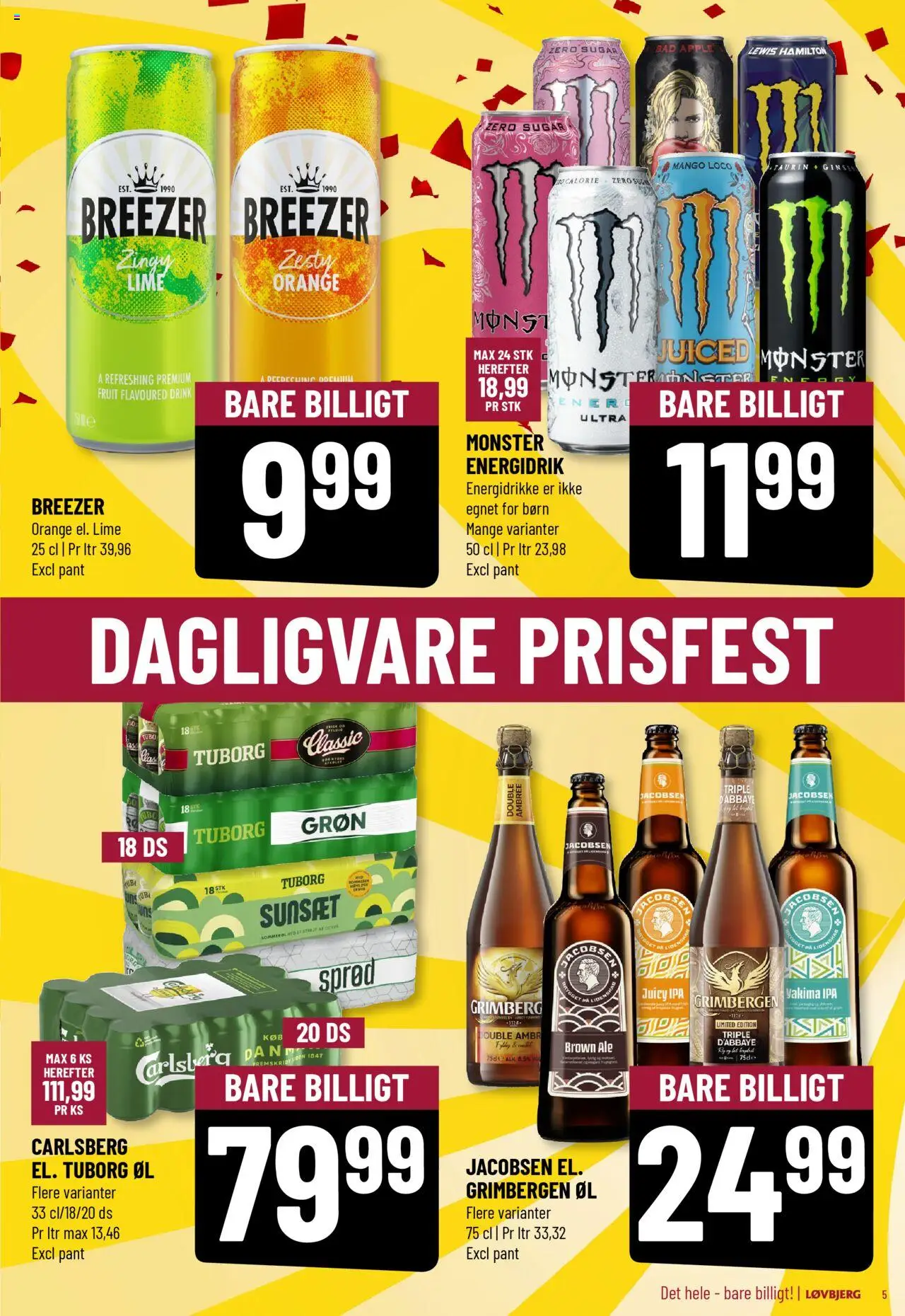Løvbjerg Tilbudsavis gyldig fra 20.06.2025 | Side: 5 | Produkter: Mango, Øl, Lime, Energidrikke