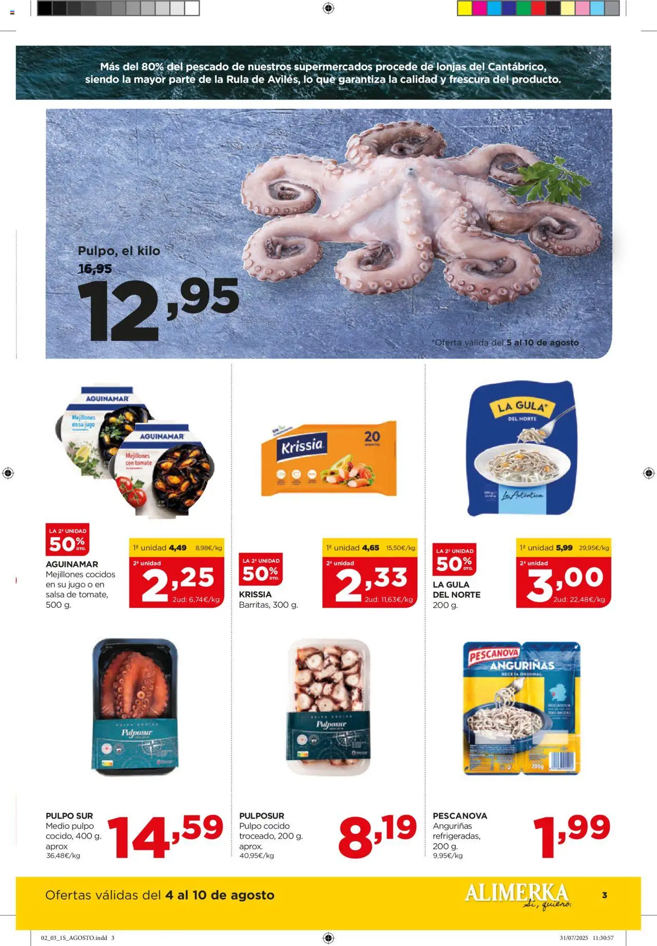 Alimerka folleto Castilla y León │ válido desde el 04.08.2025 | Página: 3 | Productos: Jugo, Pescado