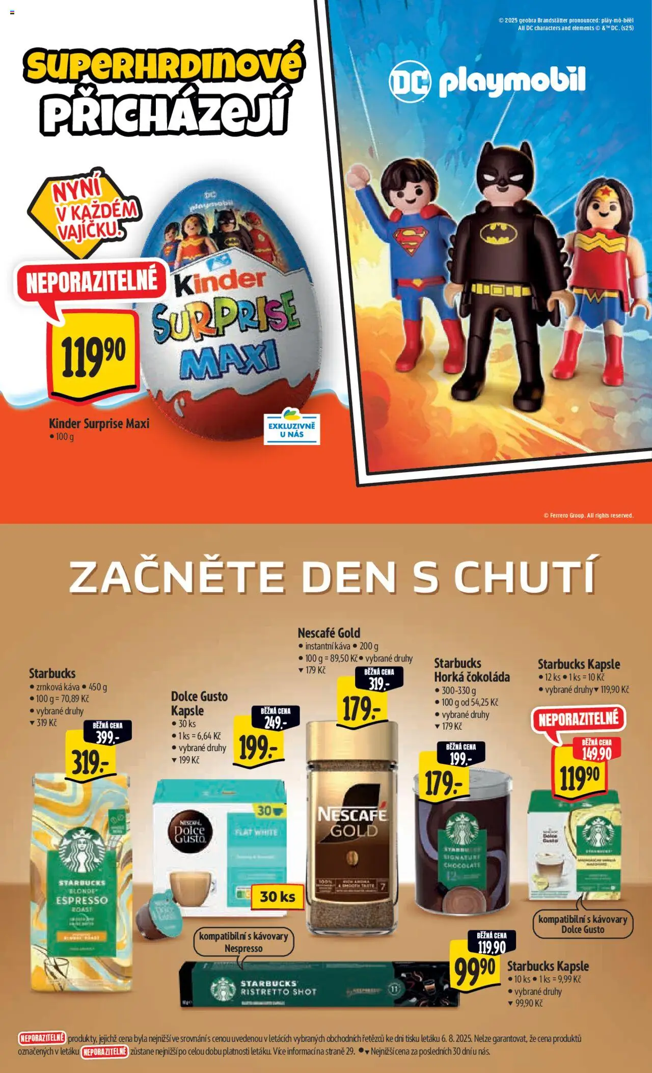 Albert leták - Hypermarket od 13.08.2025 | Strana: 30 | Produkty: Starbucks, Kapsle, Instantní káva, Dolce gusto kapsle
